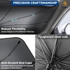 EcoNour Car Windshield Sun Shade | Foldable Car Umbrella Sun Shade | Windshield Cover Sunshade Blocks UV Rays | Sun Visor Protector | Automotive Interior Sun Protection Accessories (Medium 53″ x 30″)(Medium)