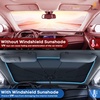 EcoNour Car Windshield Sun Shade | Foldable Car Umbrella Sun Shade | Windshield Cover Sunshade Blocks UV Rays | Sun Visor Protector | Automotive Interior Sun Protection Accessories (Medium 53″ x 30″)(Medium)