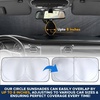 EcoNour Car Windshield Sun Shade – Medium + EcoNour Baby Car Seat Sun Shade Cover