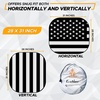 EcoNour Car Windshield Sun Shade (B/W Flag) | Durable 240T Polyester Sun Blocker for Car Windshield| Foldable Automotive Interior Accessories for UV Protection | Medium (28” x 31”)