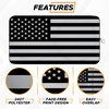 EcoNour Car Windshield Sun Shade Window Tint -B W American Flag USA Patriotic Design– 240T Polyester Foldable Front Window Shade for SUV Trucks – UV Ray Blocker – Medium (64×32 Inch) Sun Protector