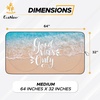 EcoNour Car Windshield Sun Shade with Pouch (Good Vibes) | Front Window Sun Protector for UV Rays | Car Interior Accessories Fits Small Sedans, Mini SUVs & Hatchbacks | Medium (64 inches x 32 inches)