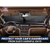 EcoNour Car Windshield Sun Shade with Storage Pouch, Durable 240T Material Car Sun Visor for UV Rays, Sun Heat Protection, Car Interior Accessories for Sun Heat, Medium Plus (64 in x 34 in)