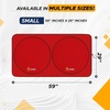 EcoNour Car Windshield Sun Shade with Storage Pouch, Durable 240T Material Car Sun Visor for UV Rays and Sun Heat Protection, Car Interior Accessories for Sun Heat, Small (59 in x 29 in)