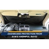EcoNour Car Windshield Sunshade | Foldable Reflector Umbrella Sunshade, Blocks UV Rays Sun Visor Protector to Keep Your Vehicle Cool and Damage Free (Large 55 inches x 31 inches)