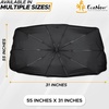 EcoNour Car Windshield Sunshade | Foldable Reflector Umbrella Sunshade, Blocks UV Rays Sun Visor Protector to Keep Your Vehicle Cool and Damage Free (Large 55 inches x 31 inches)
