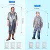 EcoNour Clear Rain Ponchos Family Pack | Emergency Clear Ponchos with Hood for Kids & Adults | Perfect for Disney World(Transparent (3 Kids /3 Adults))