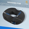 EcoNour Comfortable Donut Pillow Seat Cushion | Memory Foam for Tailbone and Hip Support | Ideal for Posture Improvement and Everyday Comfort | Perfect for Office Chairs, Cars, and Wheelchairs