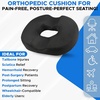 EcoNour Comfortable Donut Pillow Seat Cushion | Memory Foam for Tailbone and Hip Support | Ideal for Posture Improvement and Everyday Comfort | Perfect for Office Chairs, Cars, and Wheelchairs