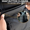 EcoNour Cup Coaster Black (2 Pack) + Trash Bag | Blue Push Start Button Bling (1 Pack) | Waterproof and Leakproof Interiors