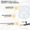 EcoNour Detachable Semi-Truck Sun Shade for Windshield and Side Windows | 500T Polyester Maximum Coverage to Block UV/Sun Heat Rays | Best for Semi, Commercial & Big Rig