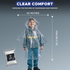 EcoNour Disposable Kids Rain Poncho | Clear & Emergency Rain Ponchos for Kids | Portable Ponchos with Hooded Jacket(Transparent (Pack of 5))