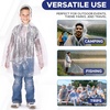 EcoNour Disposable Kids Rain Poncho | Clear & Emergency Rain Ponchos for Kids | Portable Ponchos with Hooded Jacket(Transparent (Pack of 5))