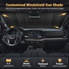 EcoNour Foldable Sun Shade Fit for Tesla Model 3/Y 2017-2024 2025 2026 | Accordion Windshield Sun Shade, Front Car Window Shades Sun Visor, Blocks UV Rays & Heat, Car Accessories(For Volkswagen Atlas 2018-2025)