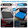 EcoNour Gel Seat Cushion for Long Sitting (Large & Thick) – Pressure Relief Honeycomb Support for Back, Sciatica, Coccyx, Hip & Tailbone Pain | Seat Pad for Office Chair, Wheelchair & Car(Blue)