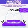 EcoNour Gel Seat Cushion for Long Sitting (Large & Thick) – Pressure Relief Honeycomb Support for Back, Sciatica, Coccyx, Hip & Tailbone Pain | Seat Pad for Office Chair, Wheelchair & Car(Purple)