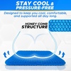 EcoNour Gel Seat Cushion for Long Sitting (Large & Thick) – Pressure Relief Honeycomb Support for Back, Sciatica, Coccyx, Hip & Tailbone Pain | Seat Pad for Office Chair, Wheelchair & Car(Blue)