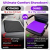 EcoNour Gel Seat Cushion for Long Sitting (Large & Thick) – Pressure Relief Honeycomb Support for Back, Sciatica, Coccyx, Hip & Tailbone Pain | Seat Pad for Office Chair, Wheelchair & Car(Purple)