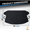 EcoNour Ice and Snow Scraper + Car Windshield Cover for Ice and Snow | Upgraded 600D Oxford Fabric Windshield Cover for Any Weather | Window Snow Scraper to Remove Snow and Ice