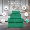 EcoNour Luxury 4-Pack White Turkish Cotton Bath Towels, 550 GSM 100% Cotton – 27×54 Inch, Ultra Soft, Quick Dry & Highly Absorbent for Bathroom, Gym & Travel(Green)