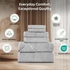 EcoNour Luxury 4-Pack White Turkish Cotton Bath Towels, 550 GSM 100% Cotton – 27×54 Inch, Ultra Soft, Quick Dry & Highly Absorbent for Bathroom, Gym & Travel(Grey)