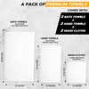 EcoNour Luxury 4-Pack White Turkish Cotton Bath Towels, 550 GSM 100% Cotton – 27×54 Inch, Ultra Soft, Quick Dry & Highly Absorbent for Bathroom, Gym & Travel(White)