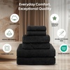 EcoNour Luxury 4-Pack White Turkish Cotton Bath Towels, 550 GSM 100% Cotton – 27×54 Inch, Ultra Soft, Quick Dry & Highly Absorbent for Bathroom, Gym & Travel(Black)