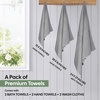 EcoNour Luxury 4-Pack White Turkish Cotton Bath Towels, 550 GSM 100% Cotton – 27×54 Inch, Ultra Soft, Quick Dry & Highly Absorbent for Bathroom, Gym & Travel(Grey)