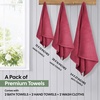 EcoNour Luxury 4-Pack White Turkish Cotton Bath Towels, 550 GSM 100% Cotton – 27×54 Inch, Ultra Soft, Quick Dry & Highly Absorbent for Bathroom, Gym & Travel(Pink)