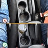 EcoNour Mini Car Trash Can + (2 Pack) Car Cup Coasters with (1 Pack) Push Start Button | Compact Diamond Design with Removable Lid | Unique Crystal Rhinestone Bling Car Accessories for Women