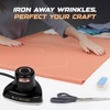 EcoNour Mini Steam Iron for Clothes, Travel Iron Mini with Steam,Portable Iron Steamer, Compact Iron for Sewing, Quilting & Crafts, Non-Stick Soleplate, Includes Glove, Measuring Cup & Storage Pouch