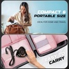 EcoNour Mini Steam Iron for Clothes, Travel Iron Mini with Steam,Portable Iron Steamer, Compact Iron for Sewing, Quilting & Crafts, Non-Stick Soleplate, Includes Glove, Measuring Cup & Storage Pouch