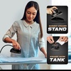 EcoNour Mini Steam Iron for Clothes, Travel Iron Mini with Steam,Portable Iron Steamer, Compact Iron for Sewing, Quilting & Crafts, Non-Stick Soleplate, Includes Glove, Measuring Cup & Storage Pouch