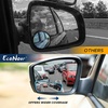 EcoNour Rectangle Blind Spot Mirror (2 Pack) – HD Glass Convex Rear View Mirror, Wide Angle with 360° Rotation & 30° Adjustable Sway, Stick-On Side Mirror for Car, SUV & Trucks(Rectangle With Visor)
