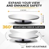 EcoNour Rectangle Blind Spot Mirror (2 Pack) – HD Glass Convex Rear View Mirror, Wide Angle with 360° Rotation & 30° Adjustable Sway, Stick-On Side Mirror for Car, SUV & Trucks(Circle)