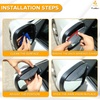 EcoNour Rectangle Blind Spot Mirror (2 Pack) – HD Glass Convex Rear View Mirror, Wide Angle with 360° Rotation & 30° Adjustable Sway, Stick-On Side Mirror for Car, SUV & Trucks(Circle With Visor)