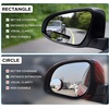 EcoNour Rectangle Blind Spot Mirror (2 Pack) – HD Glass Convex Rear View Mirror, Wide Angle with 360° Rotation & 30° Adjustable Sway, Stick-On Side Mirror for Car, SUV & Trucks(Rectangle)