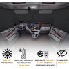 EcoNour Semi Truck Patriotic Flag Printed Sun Shade for Windshield and Side Windows | 240T Windshield Sunshade to Block UV/Sun Heat Rays | Best for Semi, Commercial & Big Rig Truck