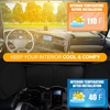 EcoNour Semi Truck Printed Sun Shade for Windshield | UV Sun Protector & Heat Blocker Sunshade | 240T Front Window Shades Accessories | Best for Commercial & Big Rig Semi Truck(Large-Standard)