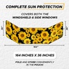 EcoNour Semi Truck Printed Sun Shade for Windshield | UV Sun Protector & Heat Blocker Sunshade | 240T Front Window Shades Accessories | Best for Commercial & Big Rig Semi Truck(Large-BW)