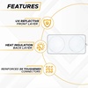 EcoNour Semi Truck Printed Sun Shade for Windshield | UV Sun Protector & Heat Blocker Sunshade | 240T Front Window Shades Accessories | Best for Commercial & Big Rig Semi Truck(Large-SemiTruck)