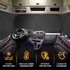 EcoNour Semi Truck Printed Sun Shade for Windshield | UV Sun Protector & Heat Blocker Sunshade | 240T Front Window Shades Accessories | Best for Commercial & Big Rig Semi Truck(Large-BW)