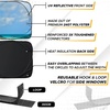 EcoNour Semi-Truck Printed Sun Shade for Windshield and Side Windows | 2 Tropical Tree 240T Sunshade to Block UV/Sun Heat Rays | Best for Semi, Commercial & Big Rig Trucks