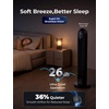EcoNour Smart Tower Fan with WiFi & Alexa Control, 42Inch Personal Fan, 120° Oscillation, Powerful Whole-Room Airflow, 28dB Quiet DC Motor, 12 Speeds & 4 Modes, 1500 RPM Fan for Bedroom, Home&Office