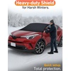 EcoNour Snow Cover for Toyota Tacoma | Heavy-Duty Windshield Cover for Ice and Snow Protection | 600D Oxford Winter Car Cover with S-Hook Straps(Fit for Chrysler CH-R)