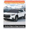 EcoNour Snow Cover for Toyota Tacoma | Heavy-Duty Windshield Cover for Ice and Snow Protection | 600D Oxford Winter Car Cover with S-Hook Straps(Fit for Chevrolet Traverse)
