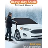 EcoNour Snow Cover for Toyota Tacoma | Heavy-Duty Windshield Cover for Ice and Snow Protection | 600D Oxford Winter Car Cover with S-Hook Straps(Fit for Ford Fusion)