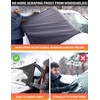 EcoNour Snow Cover for Toyota Tacoma | Heavy-Duty Windshield Cover for Ice and Snow Protection | 600D Oxford Winter Car Cover with S-Hook Straps(Fit for Honda Accord)