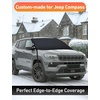 EcoNour Snow Cover for Toyota Tacoma | Heavy-Duty Windshield Cover for Ice and Snow Protection | 600D Oxford Winter Car Cover with S-Hook Straps(Fit for Jeep Compass)