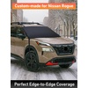 EcoNour Snow Cover for Toyota Tacoma | Heavy-Duty Windshield Cover for Ice and Snow Protection | 600D Oxford Winter Car Cover with S-Hook Straps(Fit for Nissan Rogue)